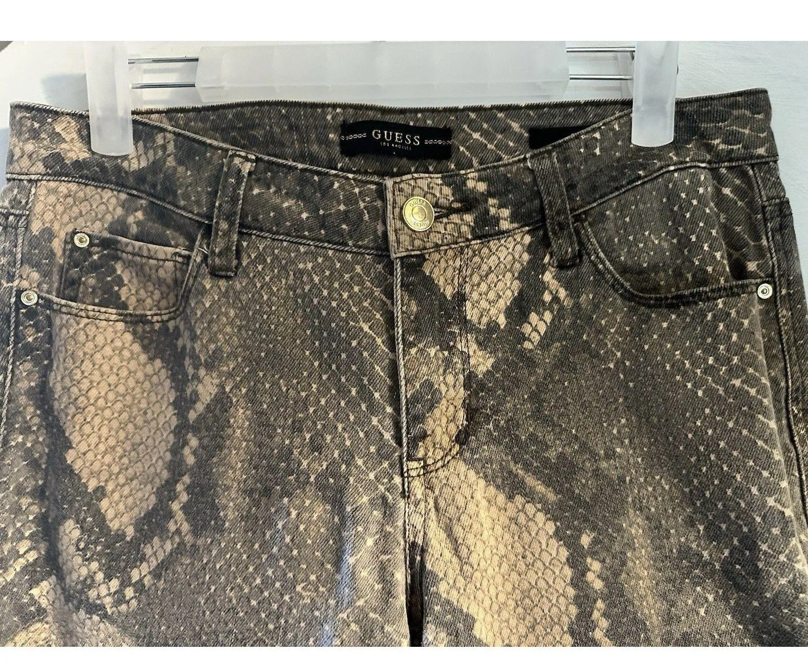 GUESS Samara Sexy Curve Stretch Skinny Jeans Snakeskin Print Women’s Size 28 - Image 2