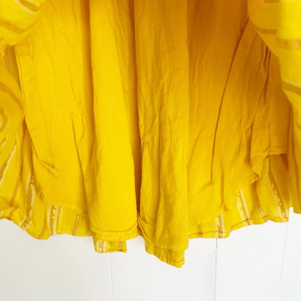 SAYLOR Metallic Stripe Smocked Waist Sundress Medium - Image 6