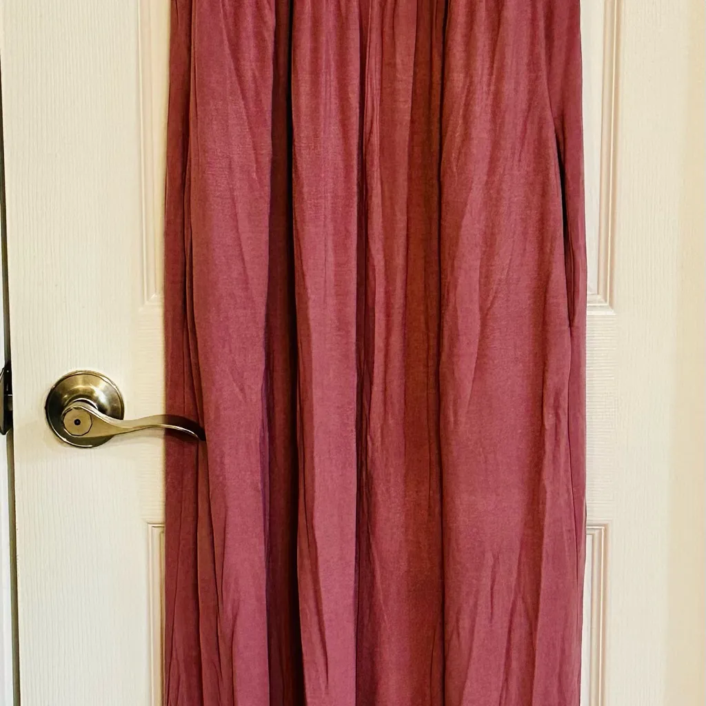 Vanilla Sky Mauve Maxi dress with Pockets Pink Size L - Image 2