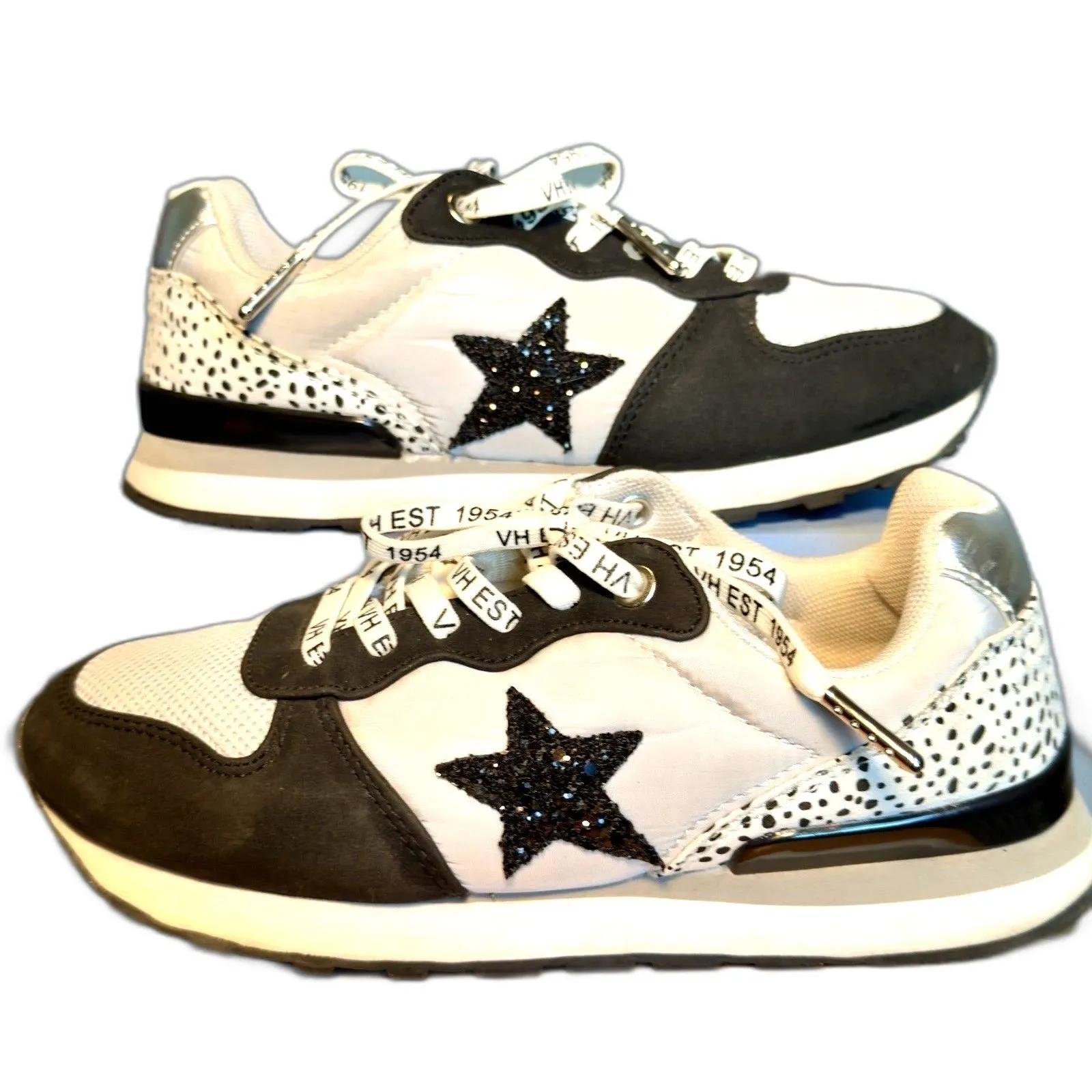 VINTAGE HAVANA Women’s Aliana Star Sneakers Color Black Gray Sz 6 - Image 2