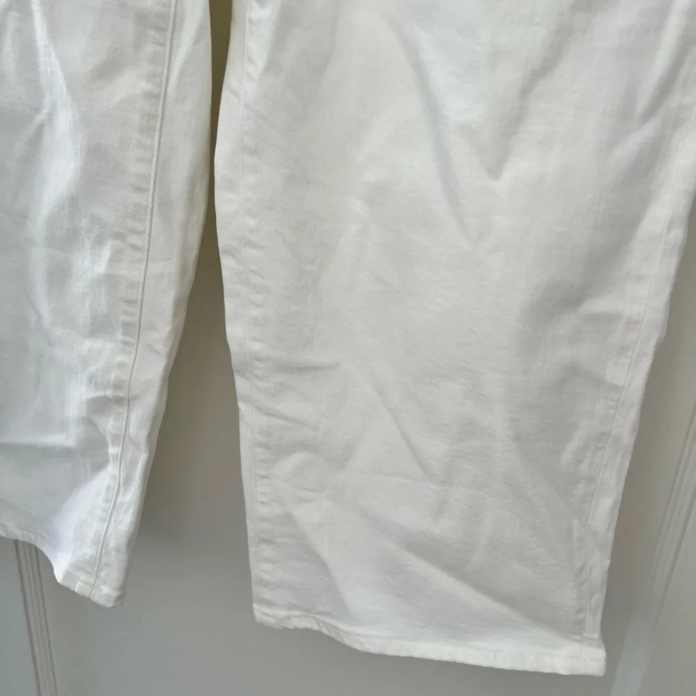 Madewell The Perfect Vintage Wide-Leg Crop Jean in Tile White Size 31 - Image 7