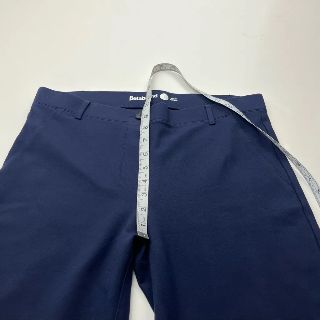 Betabrand Classic Dress Pant Yoga Straight Pant Women Size Large Navy Blue *FLAW - Image 6