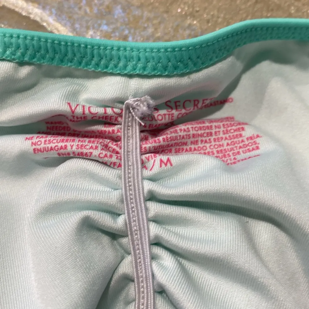 Victoria’s Secret Swim Bikini Bottom Size Medium Green Coral - Image 4