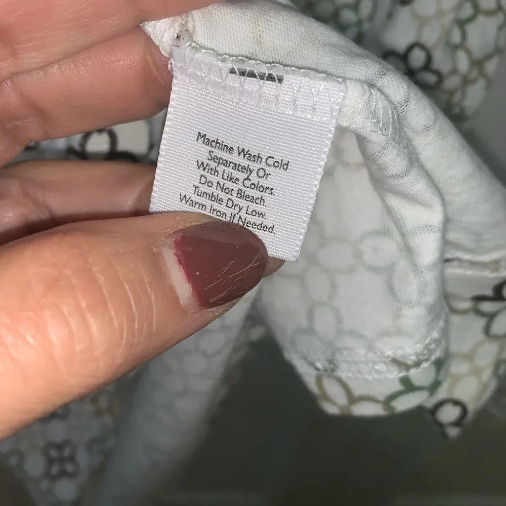 Kim Rogers set 2 ivory cotton print‎ tees Medium - Image 4