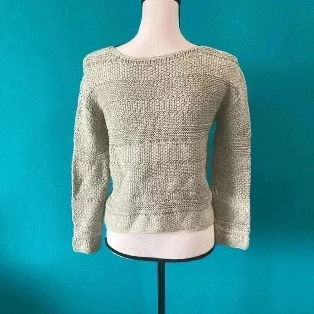 Theory yellow and beige knit sweater - Image 3