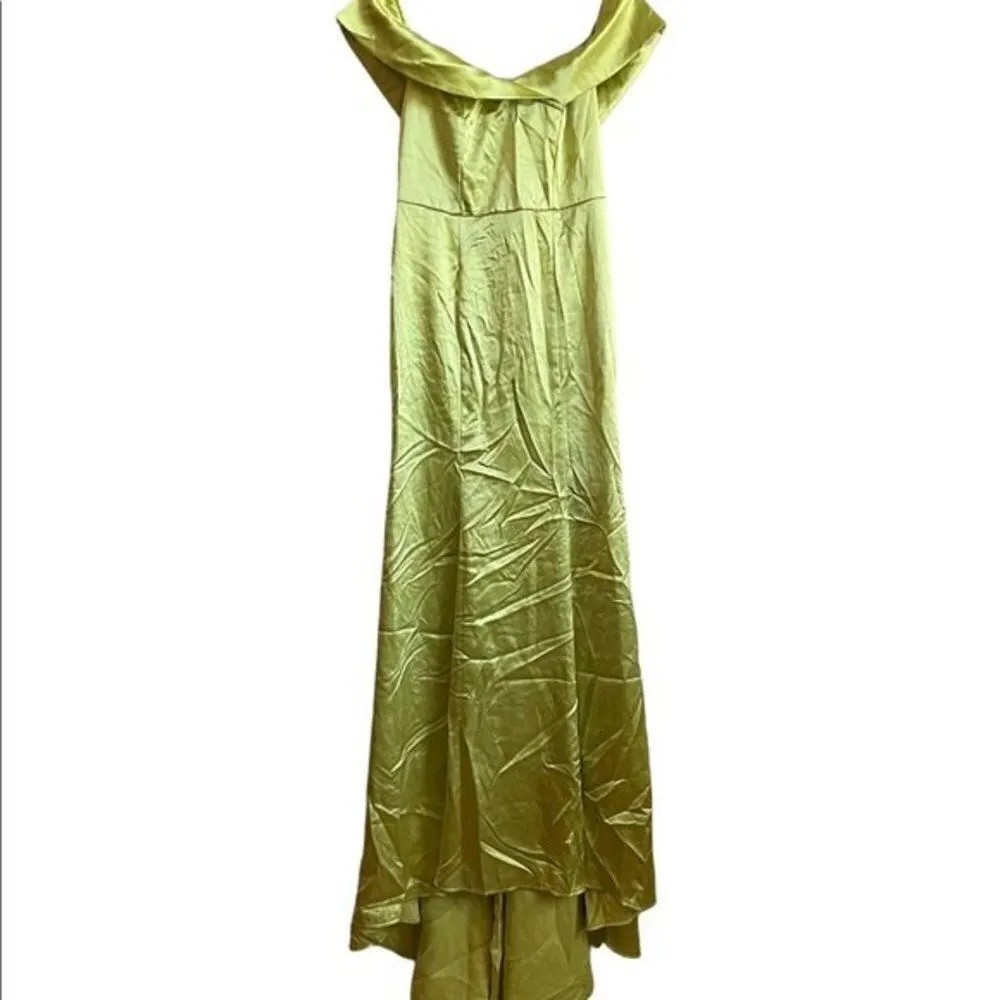 Dolly & Delicious Fishtail Maxi Dress Sz 6 Formal Prom Green - Image 3