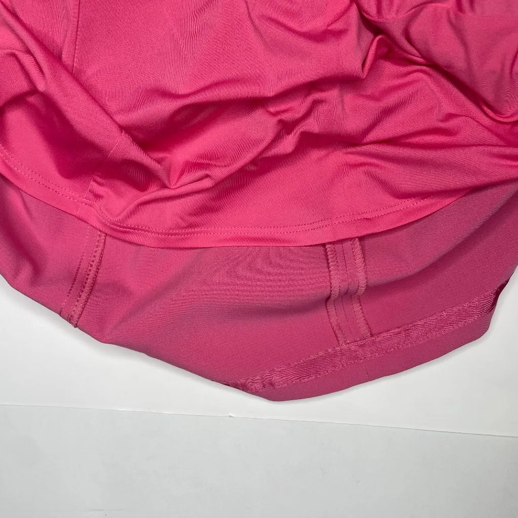 White House Black Market Pink Barbiecore Stitch Detail Midi Skater Dress 00 - Image 7