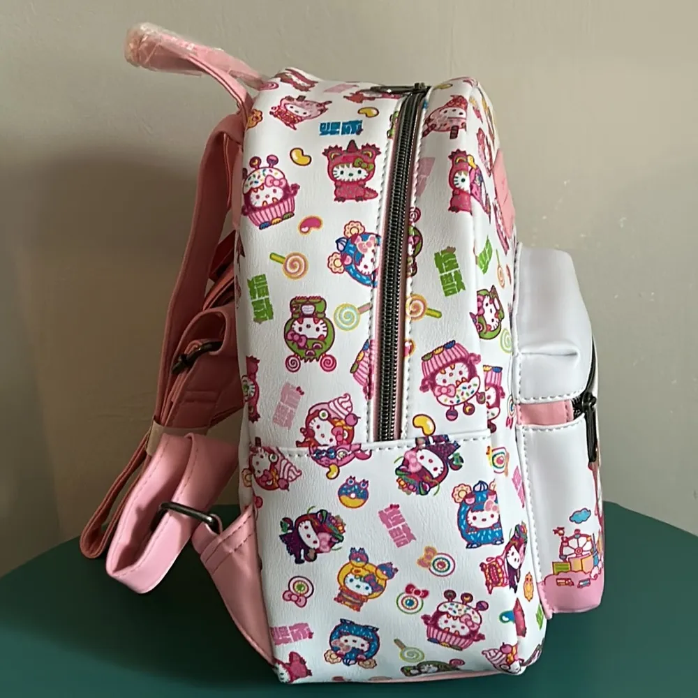 New Loungefly Hello Kitty Monster Costumes Graphic Vegan Leather Mini Bag - Image 2