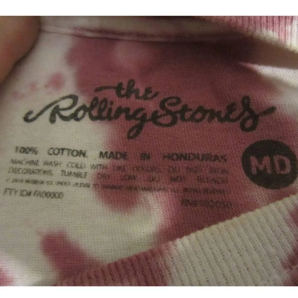 The Rolling Stones Voodoo Lounge Tour Tie Dye T Shirt Women Tops Size M - Image 3