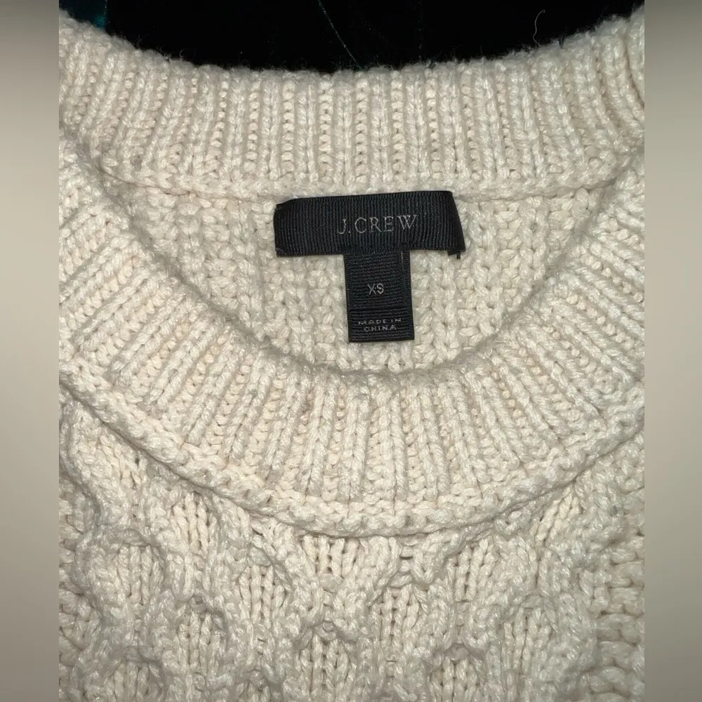 Funky J. Crew Heavy Cotton Cable Knit Sweater! - Image 6
