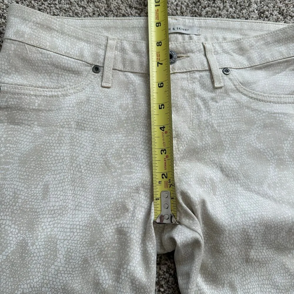 Rich & Skinny cream and tan snakeskin skinny jeans size 26 - Image 11