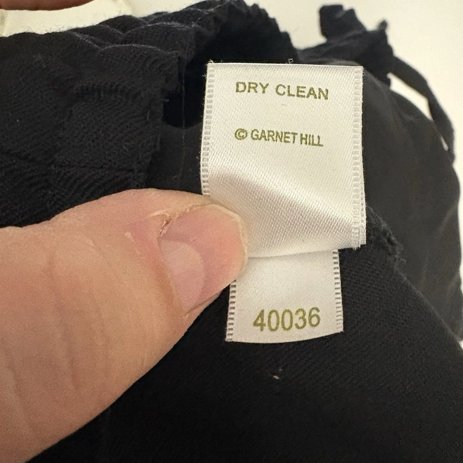 Garnet Hill  Pants Womens 4 Wool Jogger Pockets Drawstring City Athleisure Black - Image 9