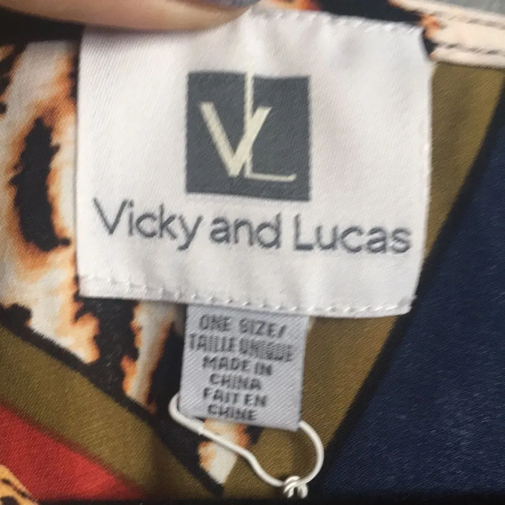 Vicky and Lucas One Size Leopard Printed Tunic Red - Image 2