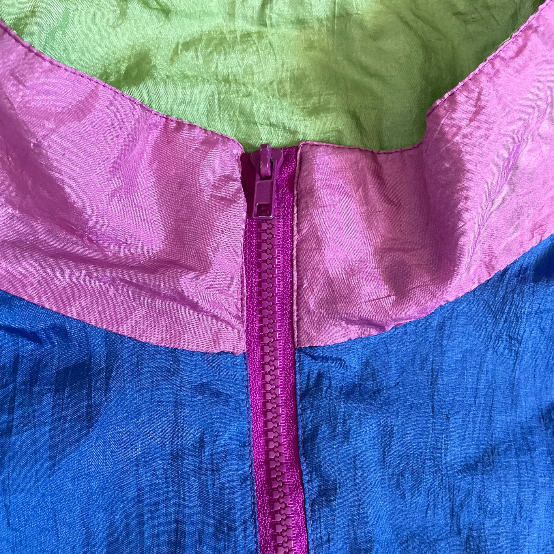 Vintage Shell Shock Colorful Windbreaker Pink Size XL - Image 5