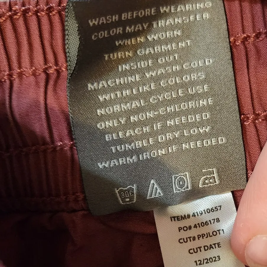 Torrid Dark Red High Rise Elastic Waist Pull-On Crop Stretch Poplin Pants Sz 2X - Image 10