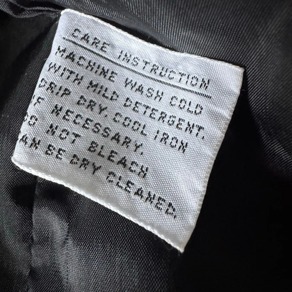 Vintage Gallery Black Trench Coat With Shoulder Pads Size 14 - Image 11