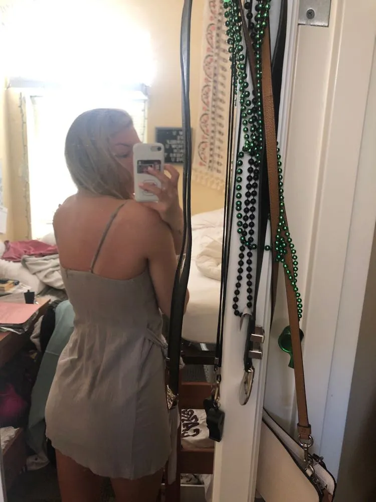 White Fox Boutique Gray Wrap Dress - Image 3