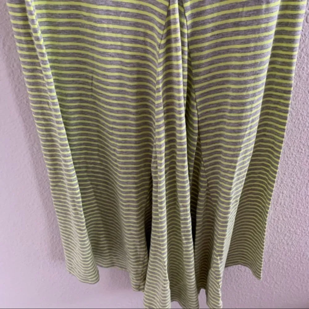Fighting Eel Yellow and Gray Maxi Skirt Striped Contemporary Hawaii Aloha XS - Image 5
