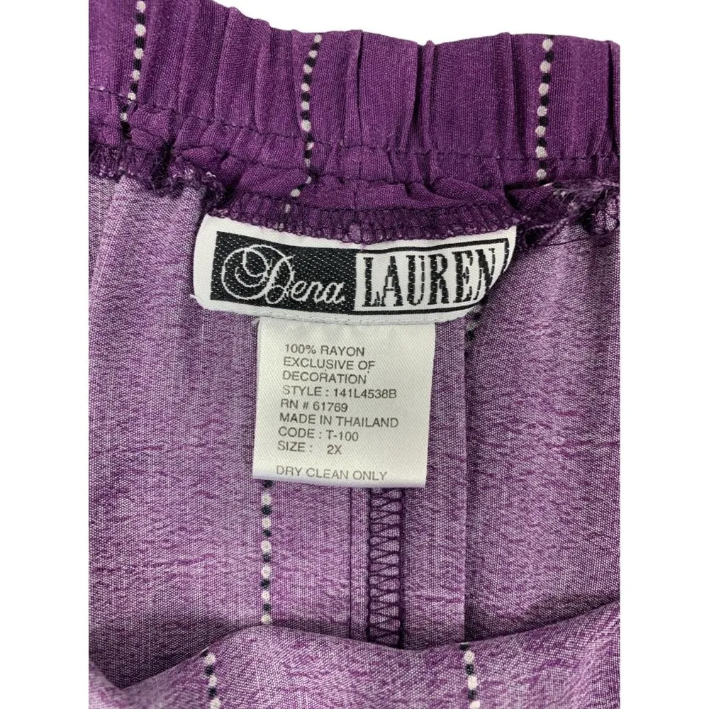 Dena Lauren Women's Violet Casual Set Purple Size XXL - Image 10