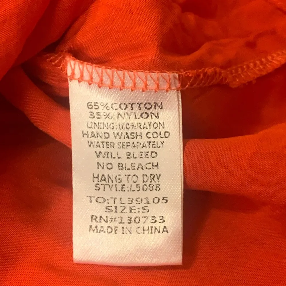 Umgee dress NWT Size Small coral orange Lexie overlay embroidered flowers - Image 4