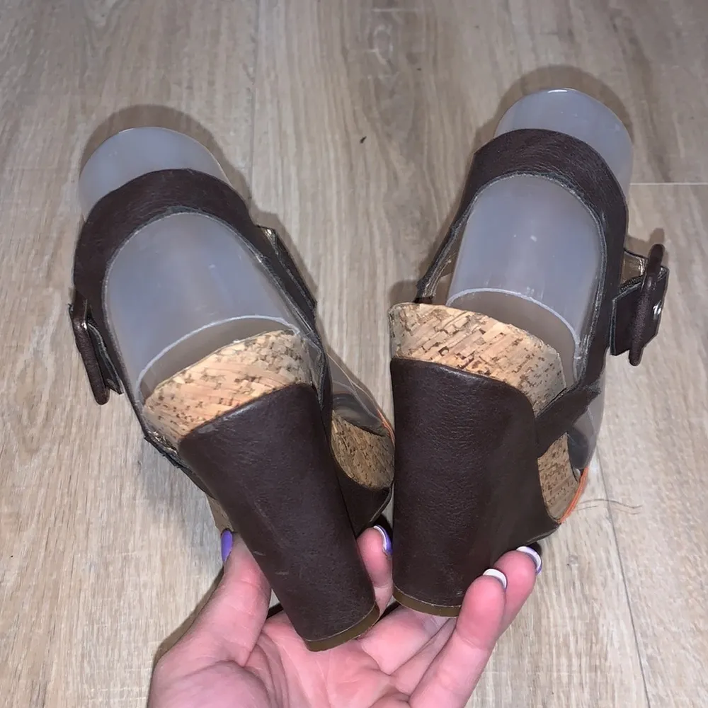 Bcbgeneration Brandee brown orange wedges - Image 3