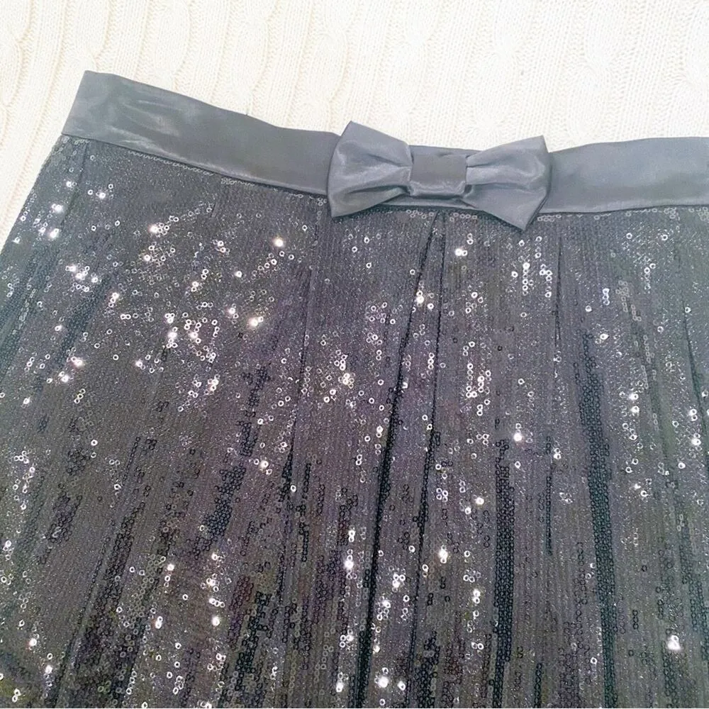 ELFE Black Sequin Sparkly Full Party skirt sz EU 40 NEW with tags - Image 2