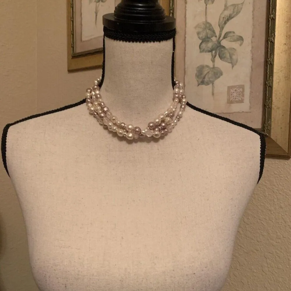 Women’s Liz Claiborne Evening Necklace Faux Pearl NWT - Image 4