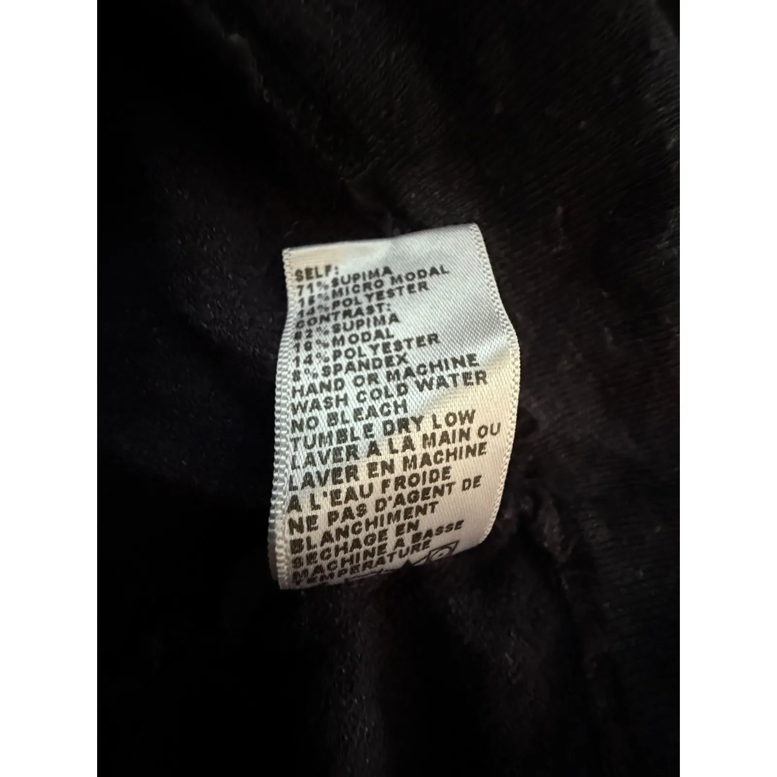 James Perse Charcoal Gray Long Sleeve Cowl Neck Pockets Dress Size 3 - Image 5