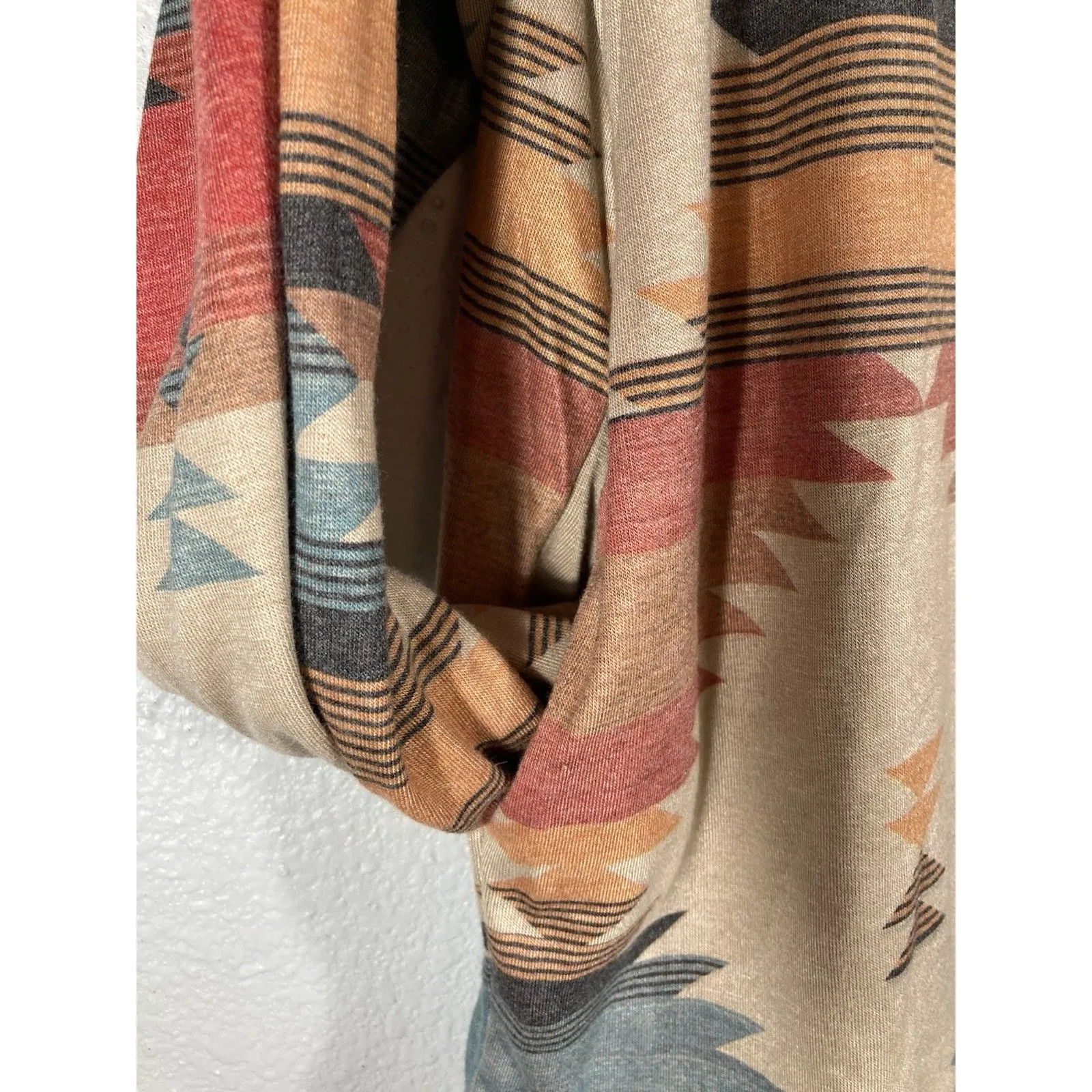 Aztec Shirt Jacket Southwestern Shacket Women Small Oversized Button Down Boho - Image 3