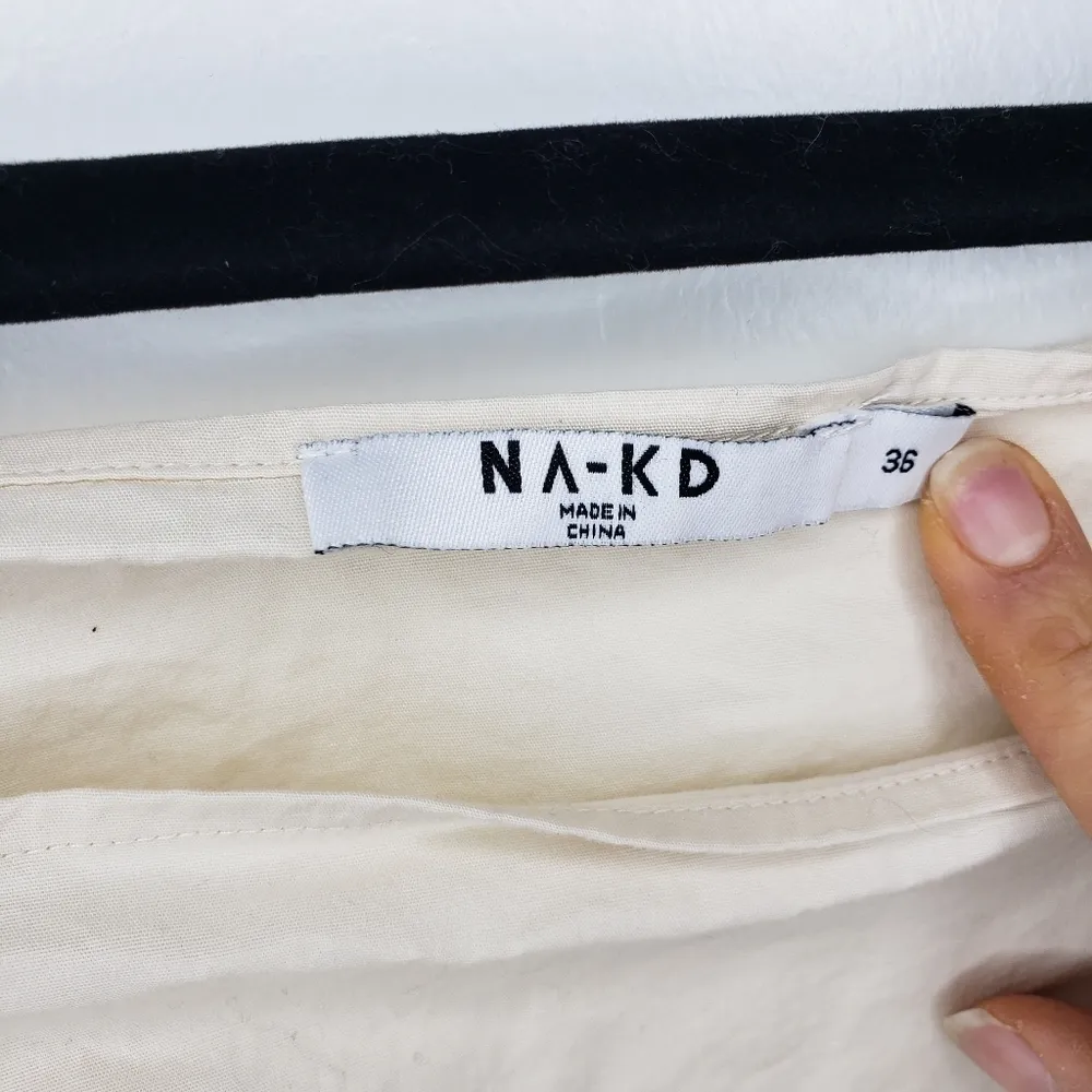 NA-KD Balloon Sleeve Crop Light Pink Blouse Size 36/Small - Image 4