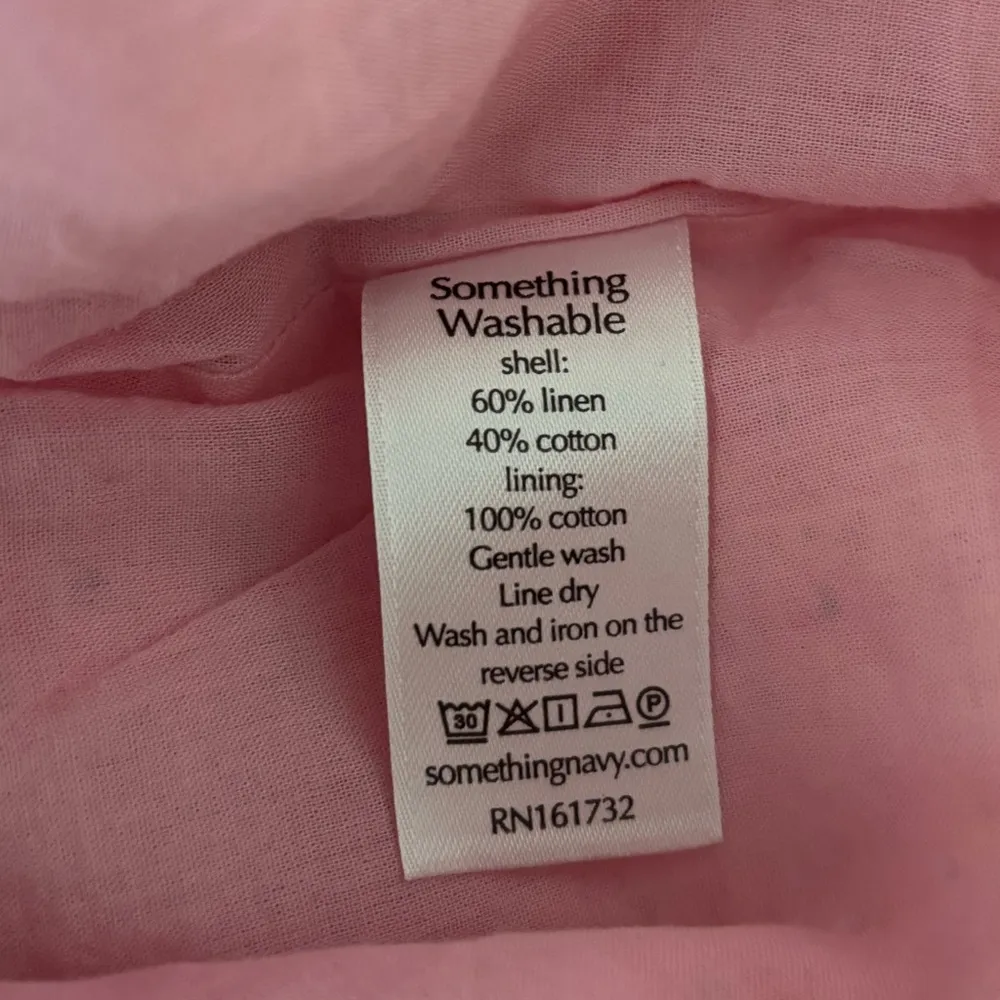 Something navy dress cotton linen floral pink sz m nwt - Image 5