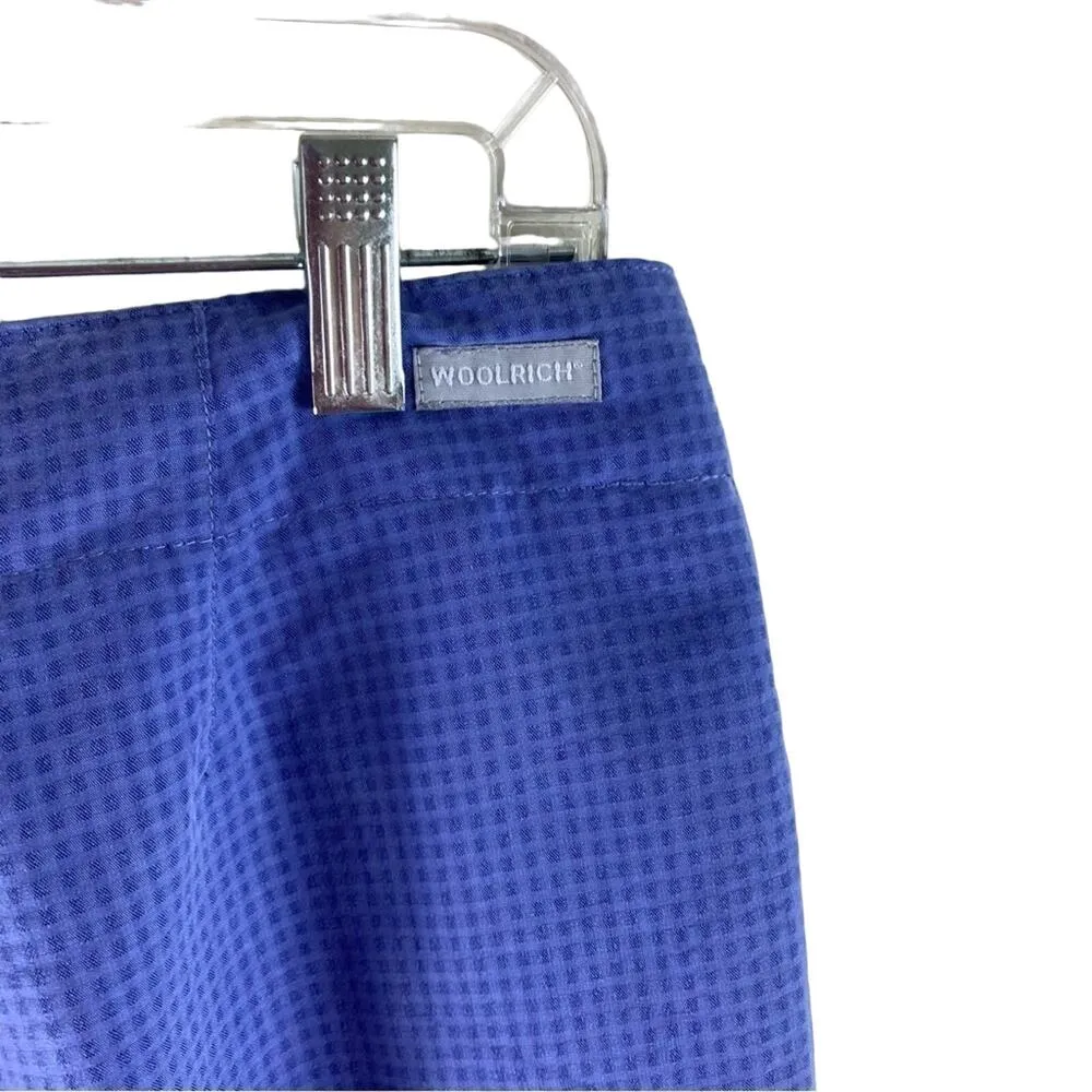 Woolrich Blue Checkered Cropped Lightweight Pants Size 6 Petite - Image 3