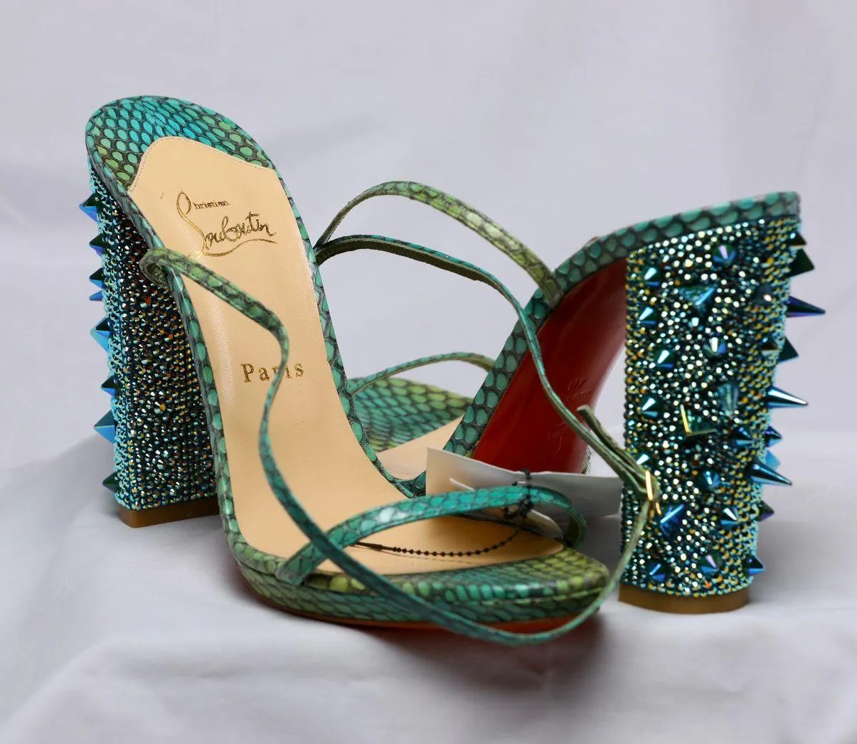 Christian Louboutin Brand New  Palace 120 Swarovski Crystal Sandals - Image 6