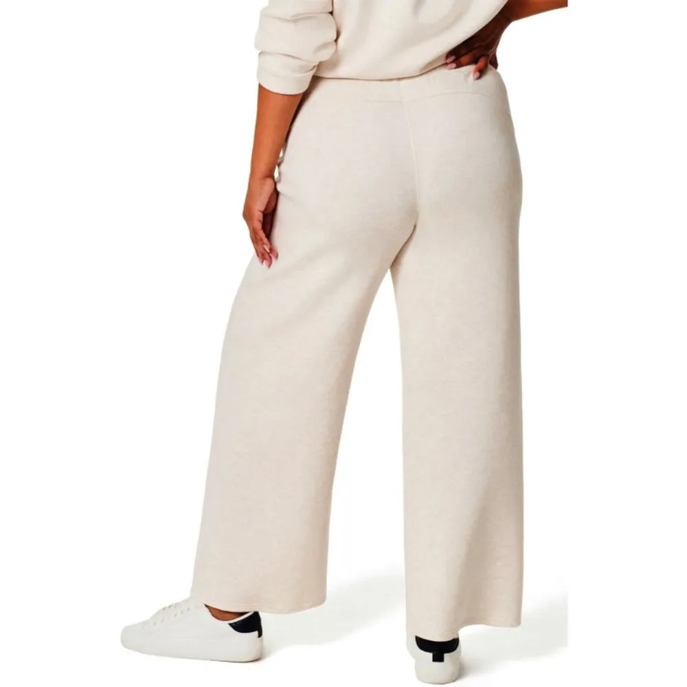 AirEssentials Cropped Wide Leg Pants Oatmeal Heather High-Rise Trousers XL - Image 2