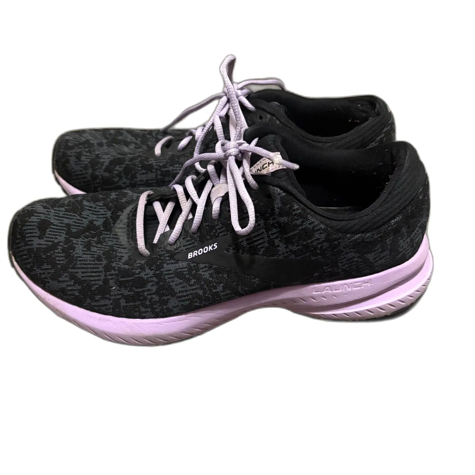 Brooks Launch 6 Running Shoes Black Lavender Athletic‎ Sneakers Womens Size 9.5 - Image 3