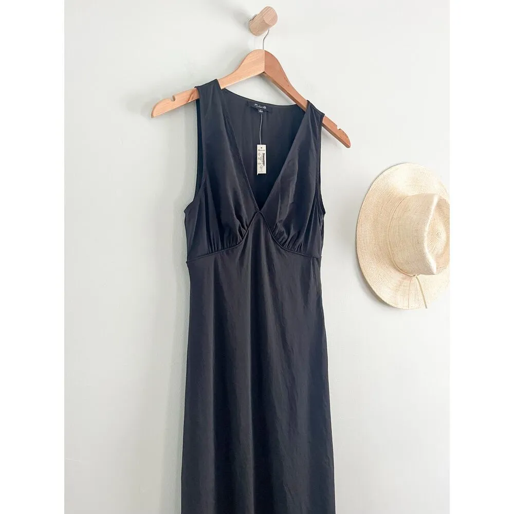 Madewell | NWT | The Ariana Midi Dress | True Black | Sz 0 - Image 4