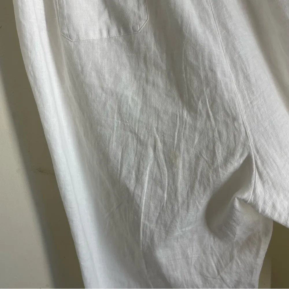 Soft Surroundings Linen Blend Pants White size XL - Image 11