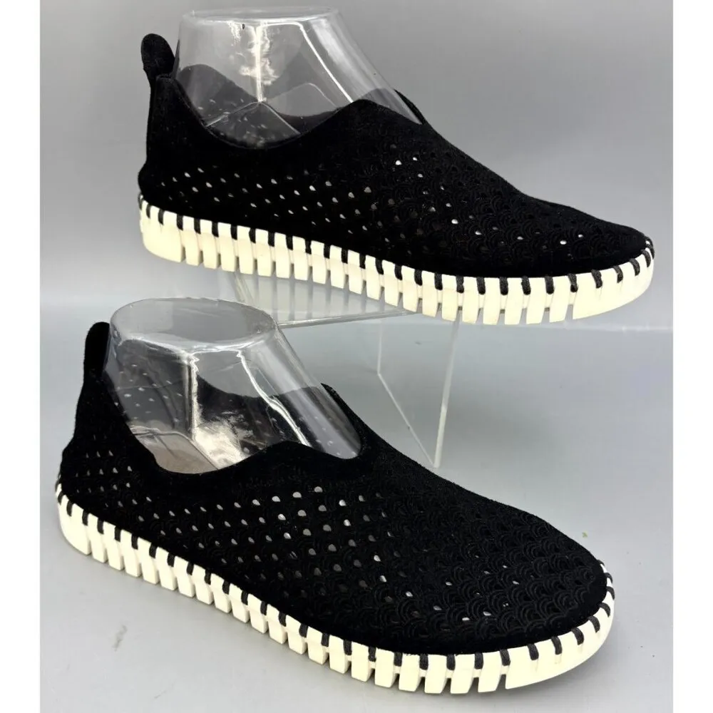 Ilse Jacobsen Hornbæk Tulip Women's Sneakers 6.5 Black Casual Slip On Shoes - Image 2