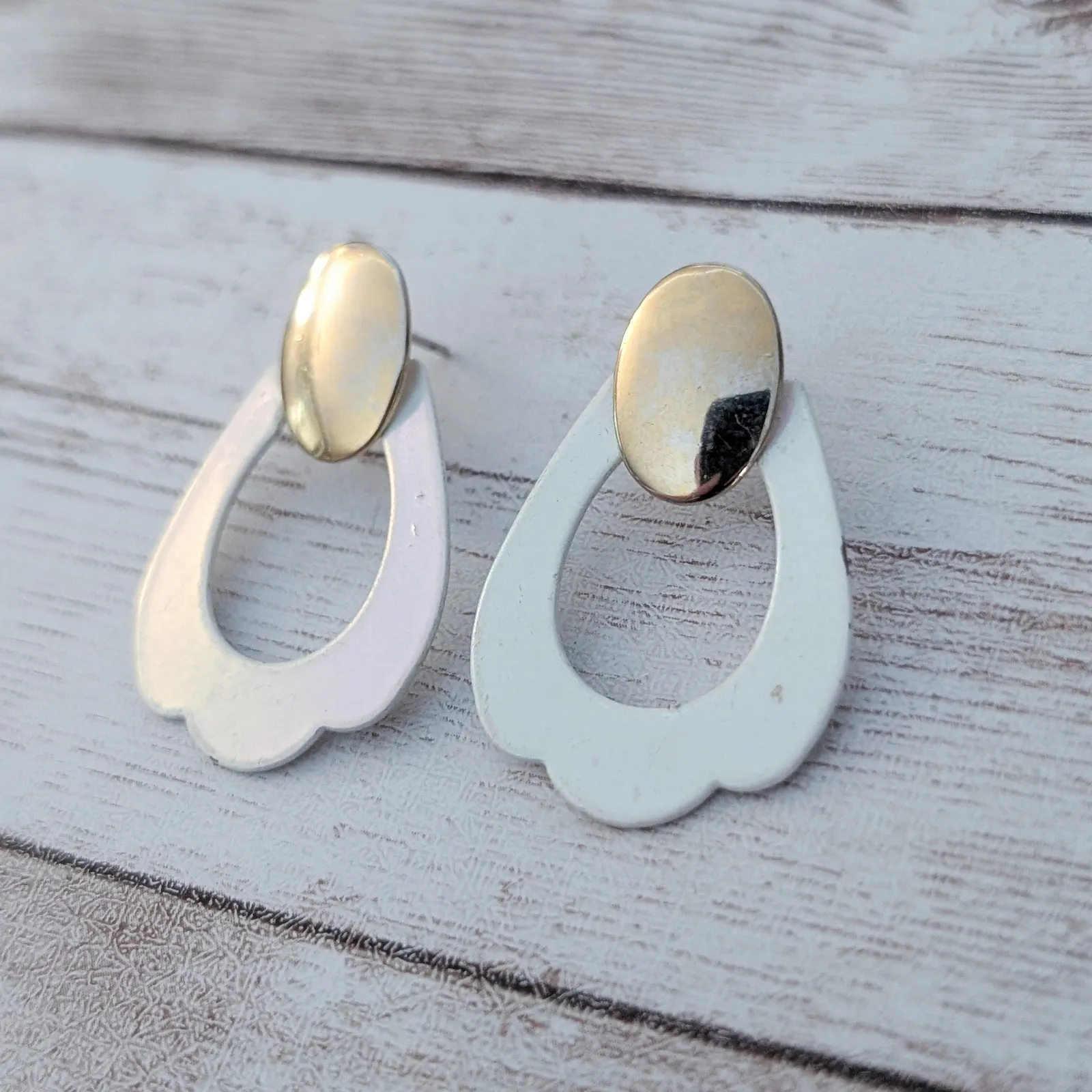 Vintage Stud Earrings Unusual - Image 2