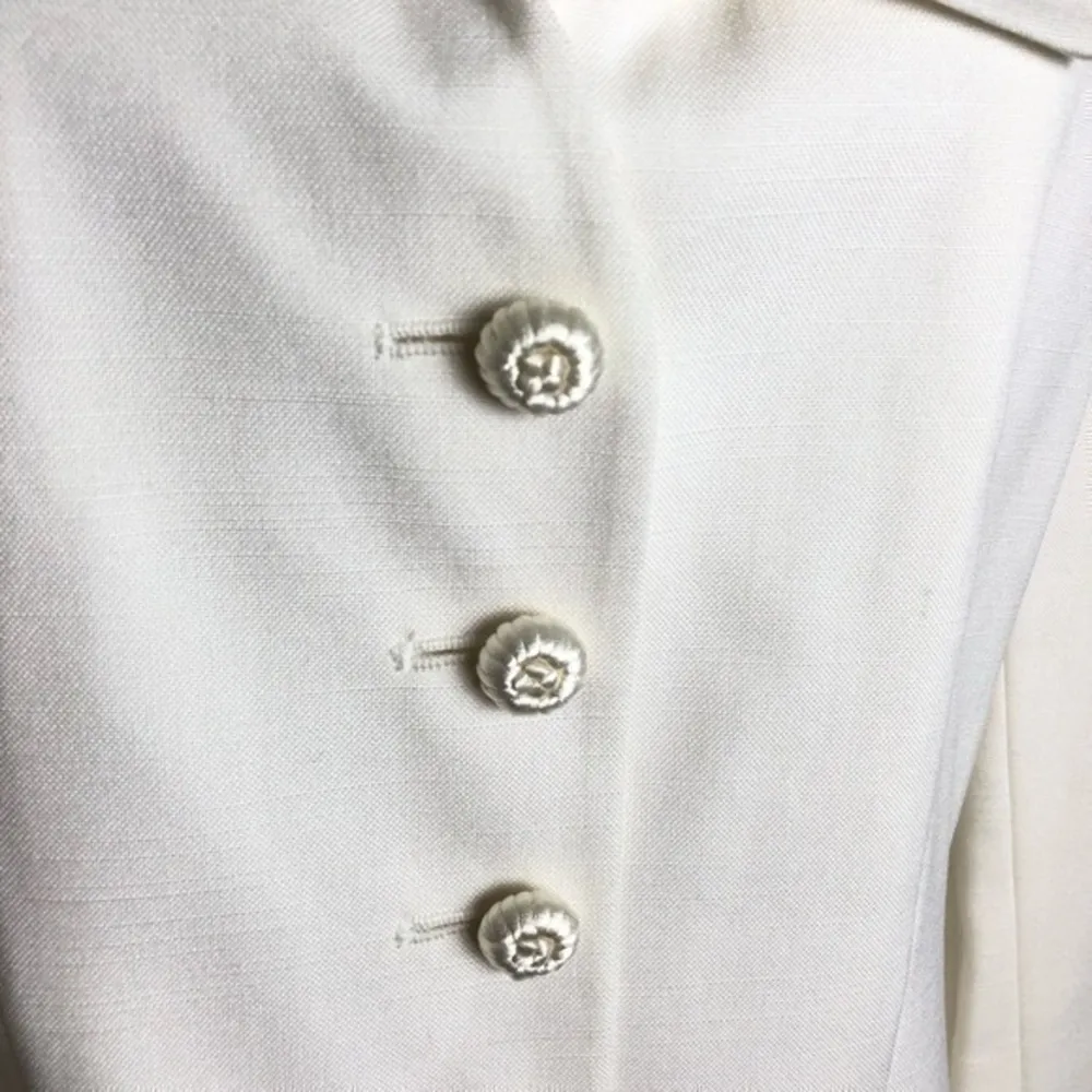 NWT Kasper For ASL White V-Neck Detachable Collar Blazer Size 12 - Image 7