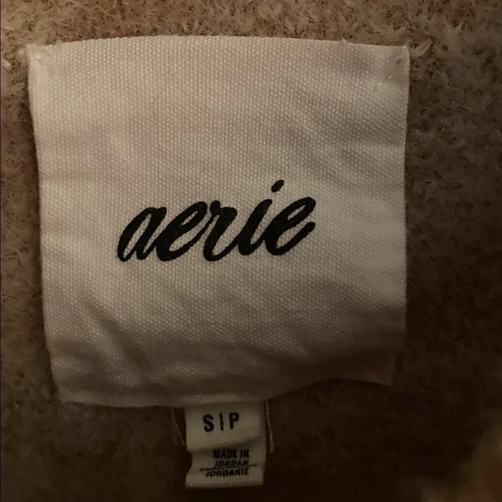 Aerie Leopard Buttercream oversized Sweater Tan - Image 7