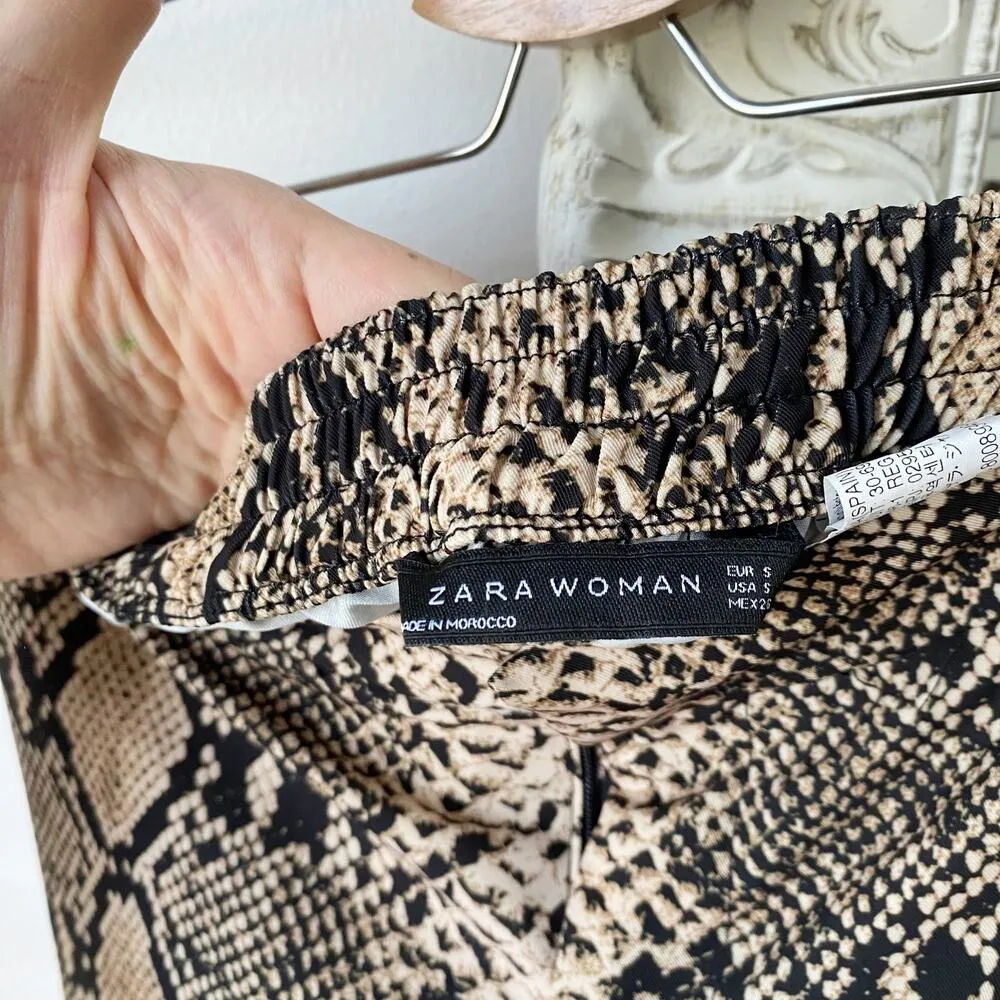 Zara Snake Print Mid Rise Flare Leg - Image 7