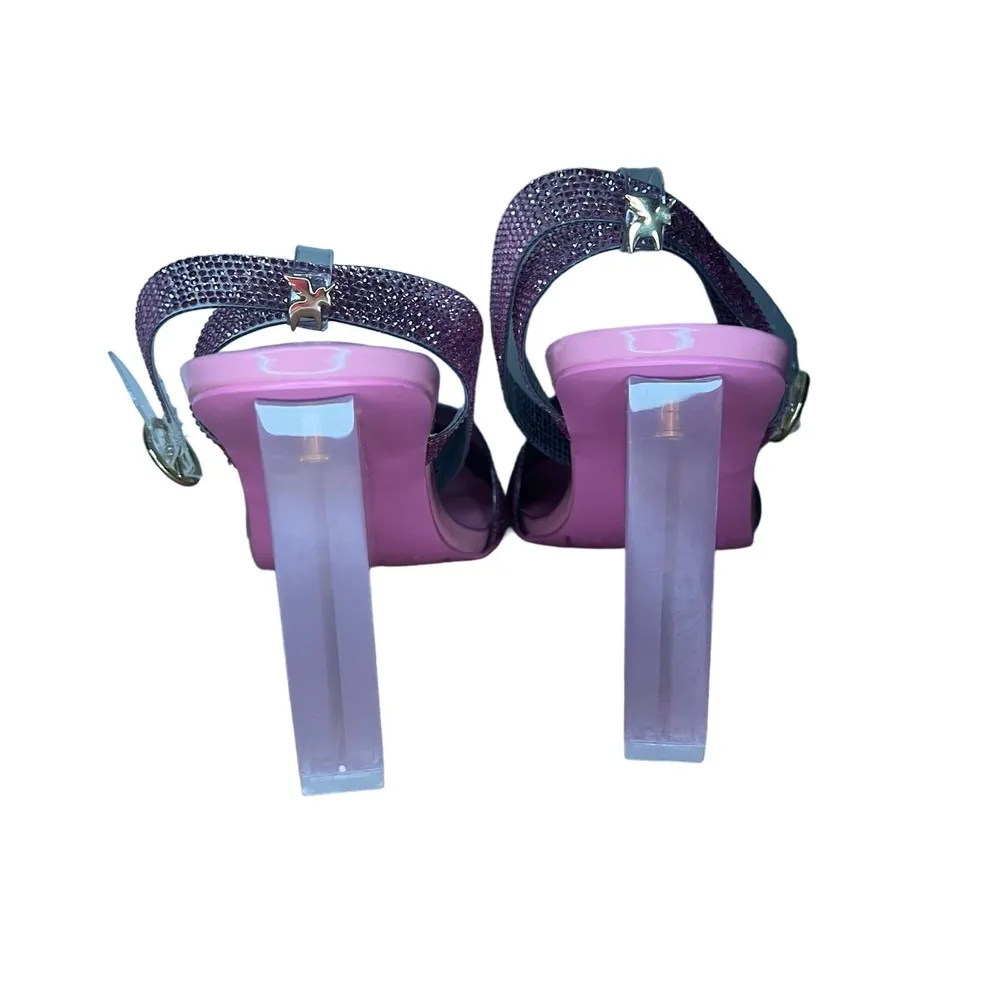 She Is Cheval “Did My Heart Love, ‘Til Now?” Limited Edition Sparkle Pink Wedge Size 10 - Image 5