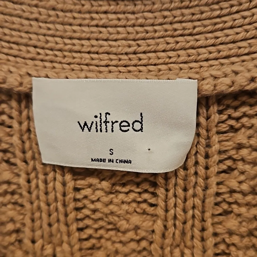 💕ARITZIA WILFRED💕 Alps Cardigan ~ Pom Pom Cable Knit Antique Beige Small - Image 14