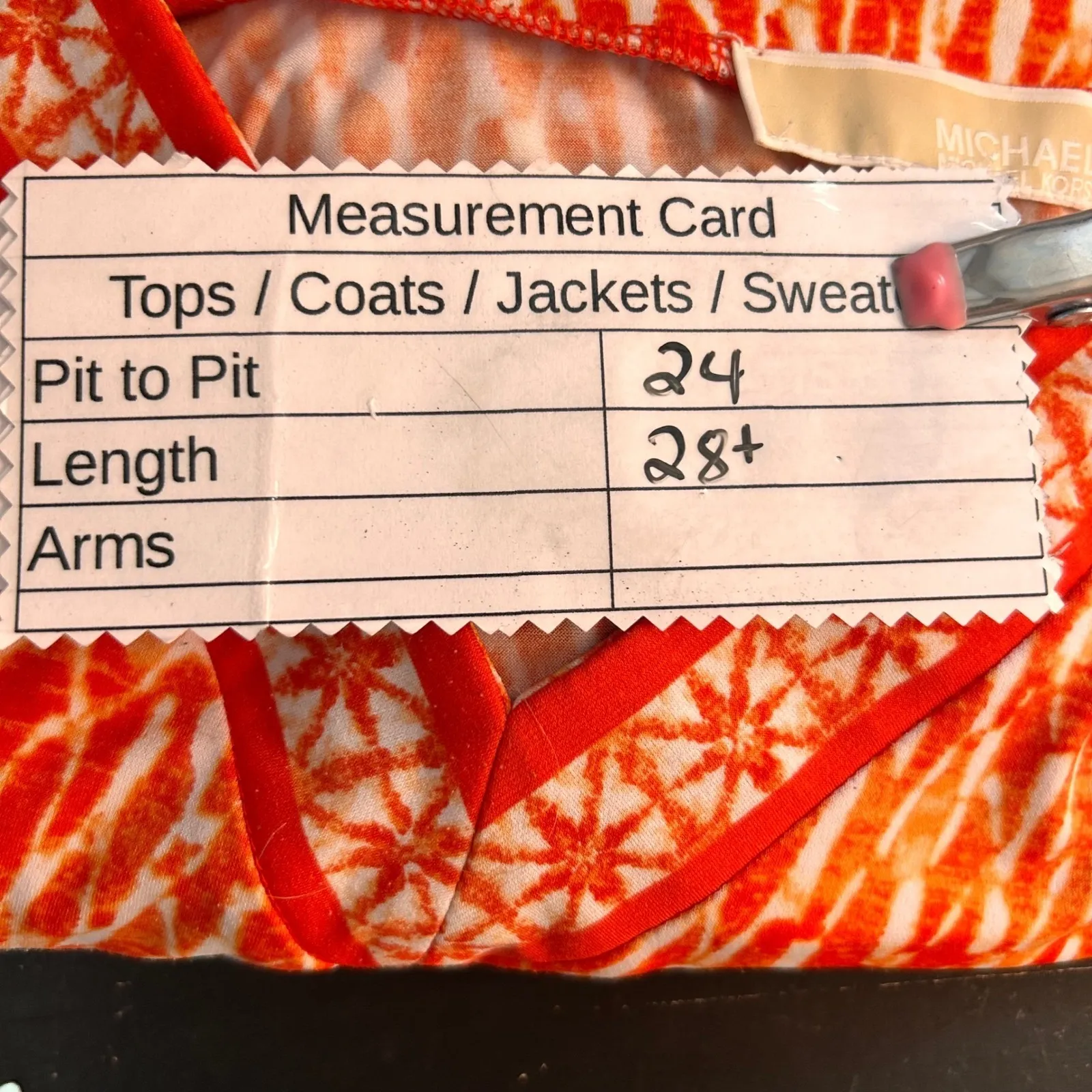 Michael Kors Womens Tunic Blouse Size 2X Orange Sunset Beach Mimosa Travel Vacay - Image 13