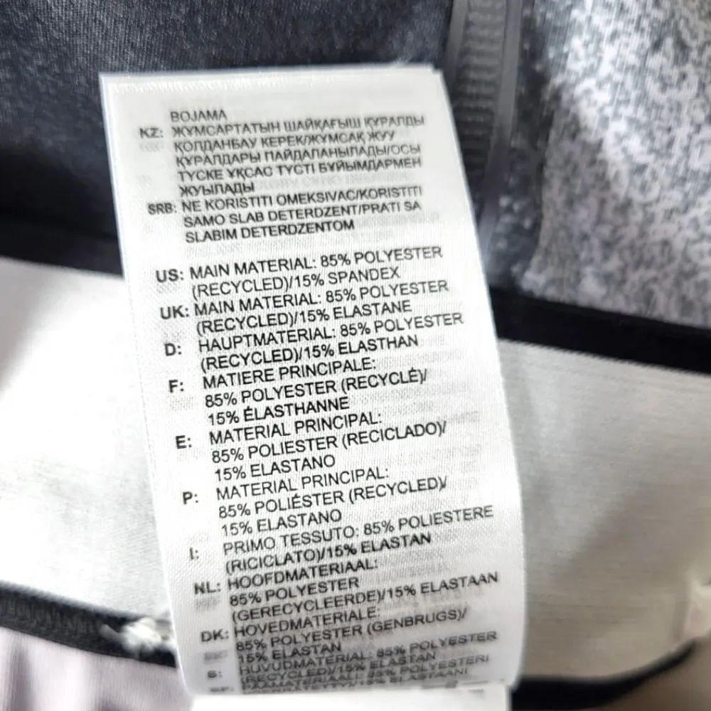 NWT Adidas Alphaskin Long Graphic Training Tights Glory Grey and White - Image 12