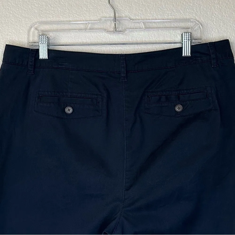 J. Jill Navy Blue Cotton Blend Live-In Chino Women’s Shorts - Image 7