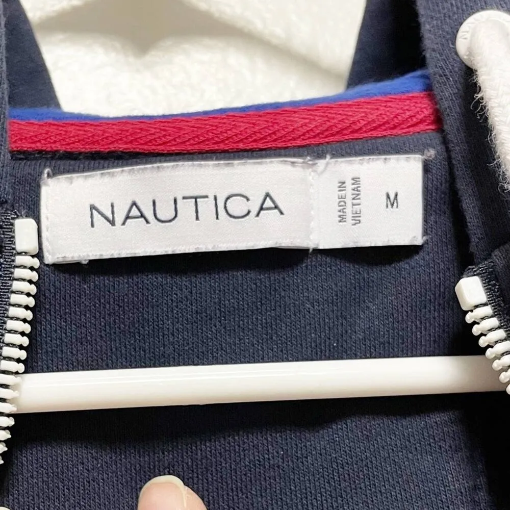 Nautica Red Blue Half Zip Hoodie - Image 7