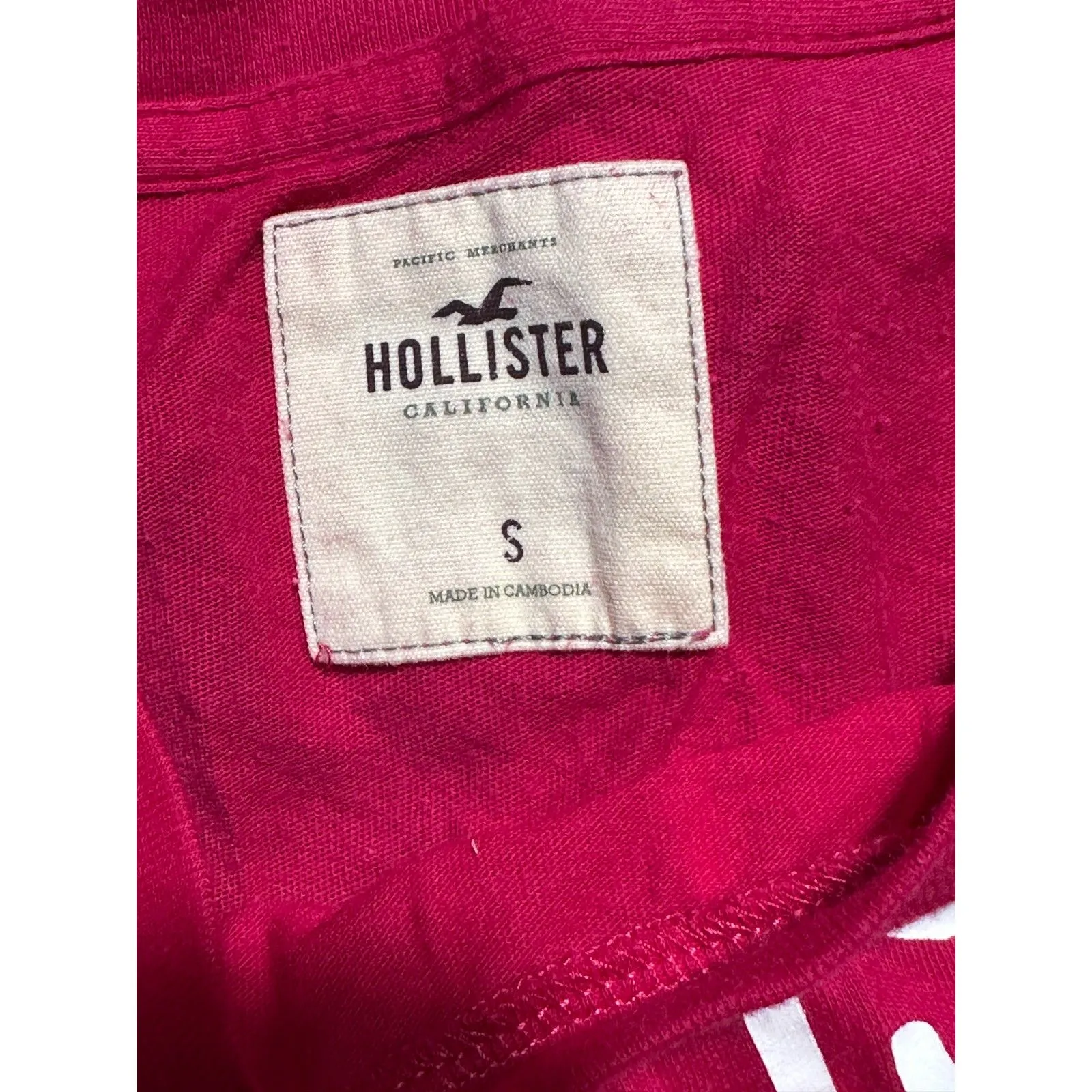 y2k Hollister So Cal Hot Pink T Shirt Sz Small - Image 3