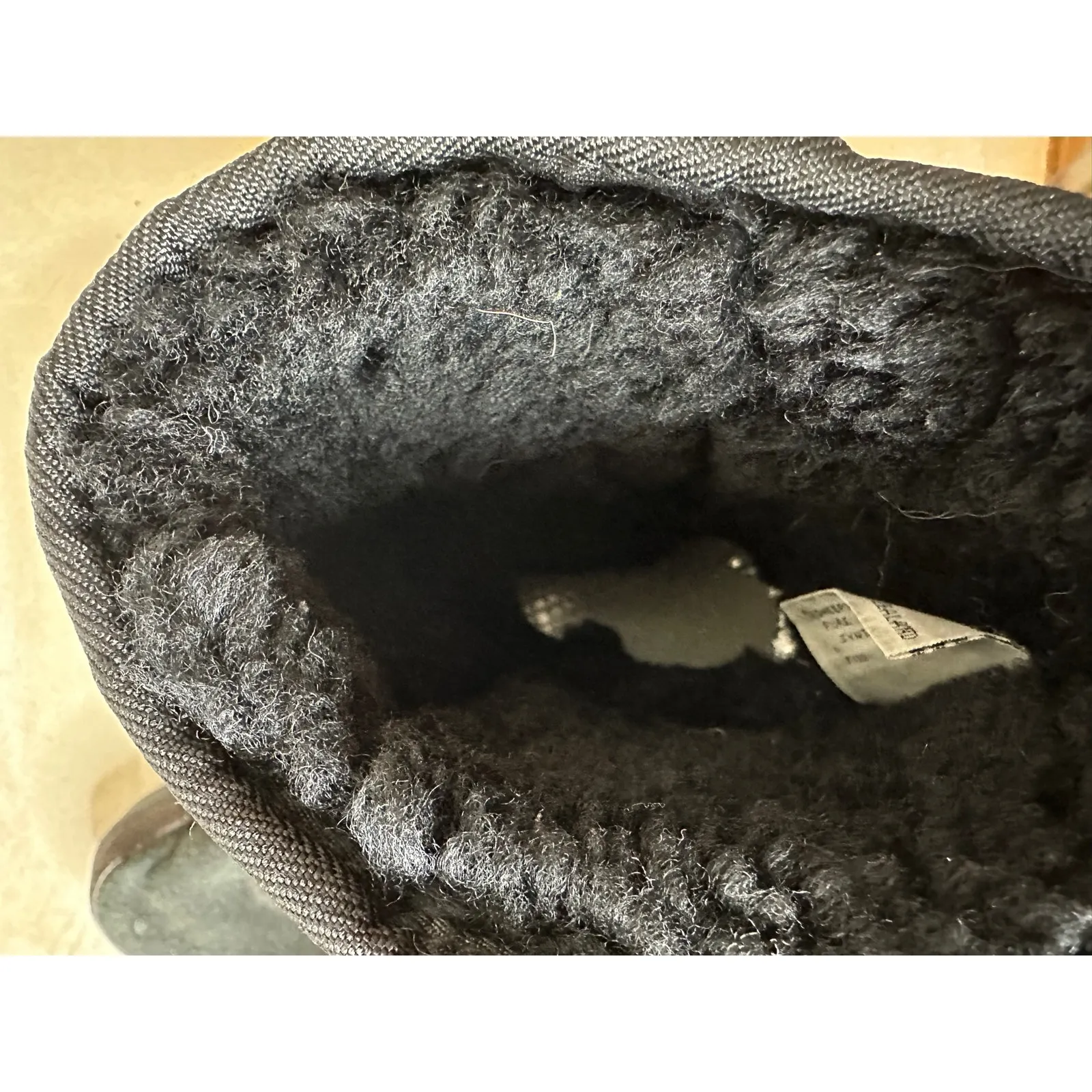 UGG Australia Ultra Short 5225 Black Pull On Boots Sz 7 Suede Sheepskin Winter - Image 9